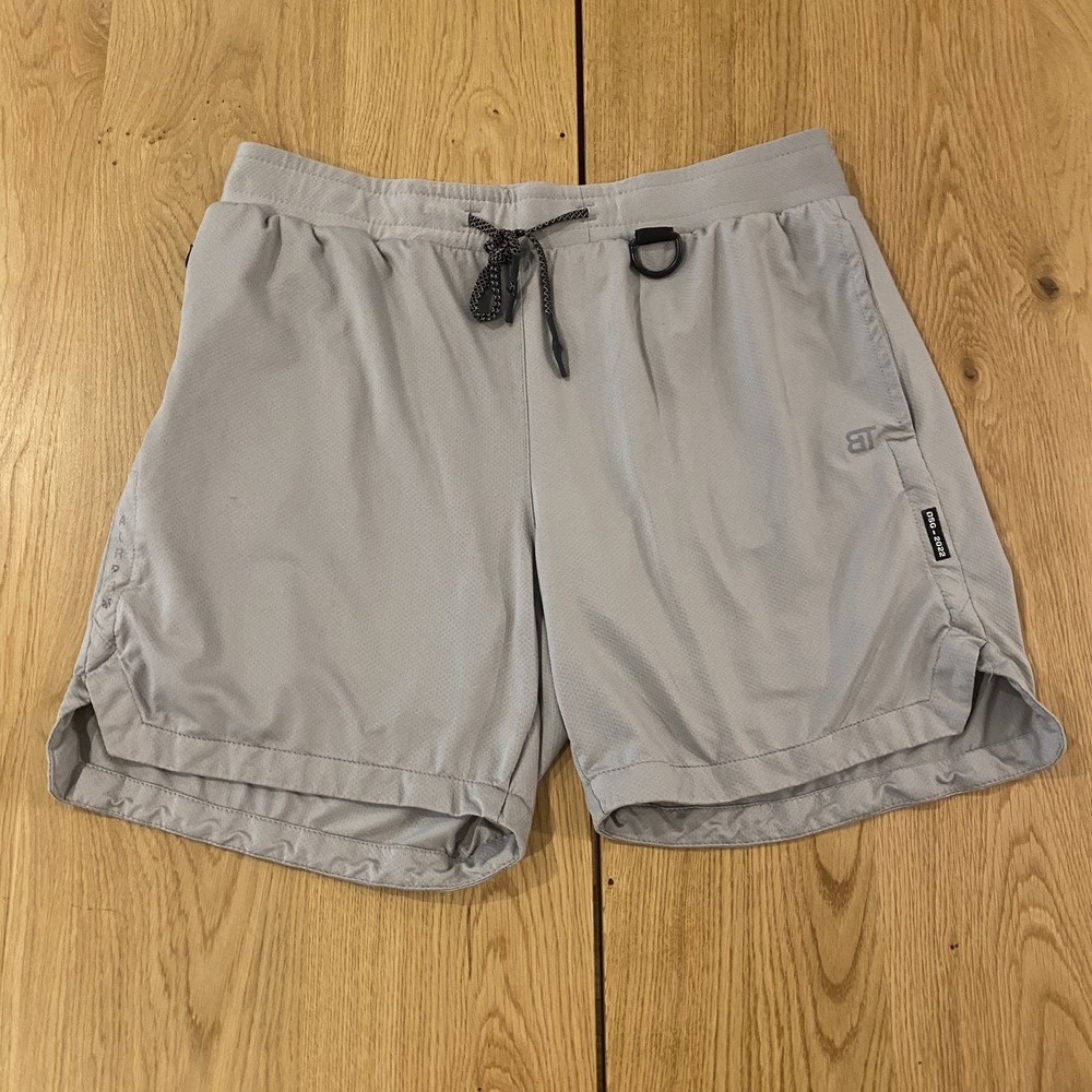 Born Tough Airpro Mens Training Shorts Gray Lined Athletic Gym Workout XL
